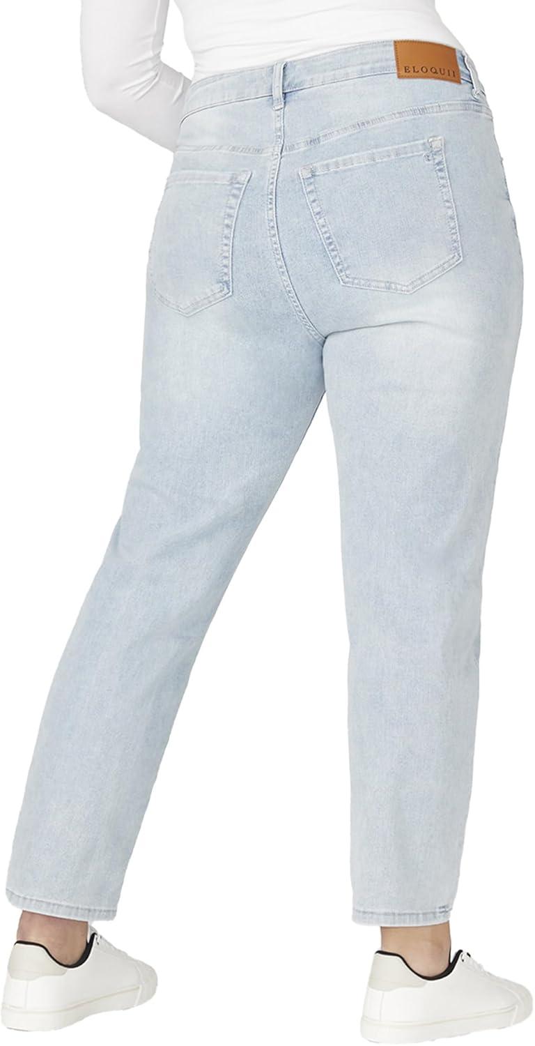 imageELOQUII Womens Plus Size The Leigh Super Stretch Slim Leg JeanDark Wash