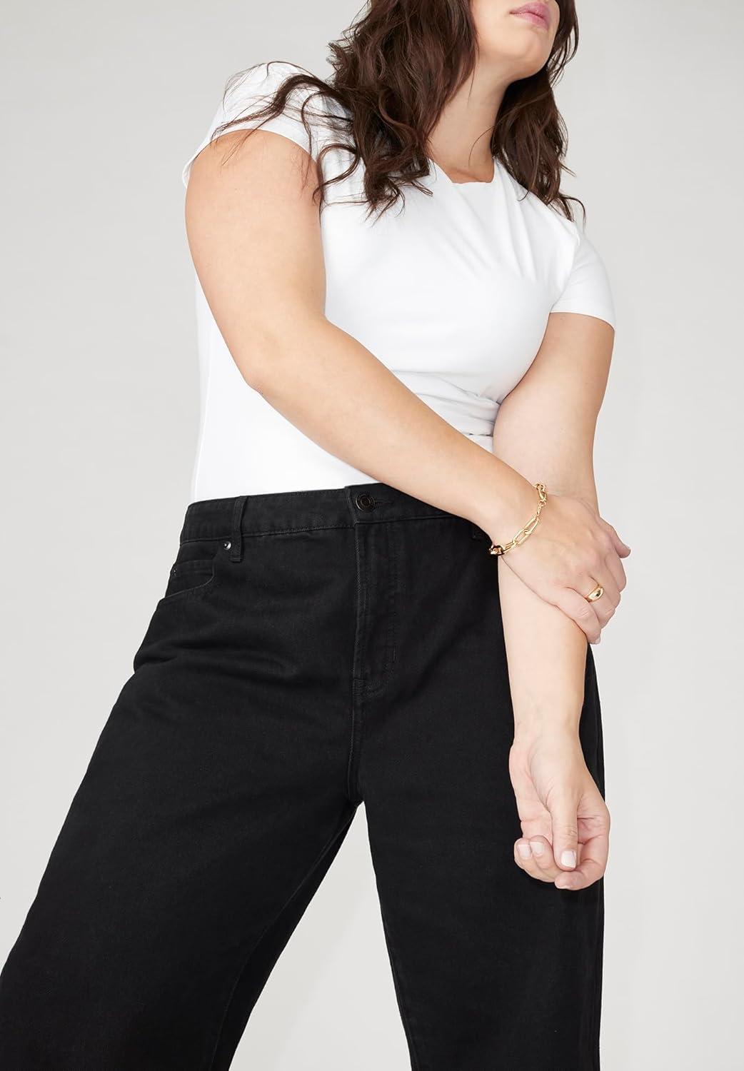 imageELOQUII Womens Plus Size The Loose Fit JeanVintage Black
