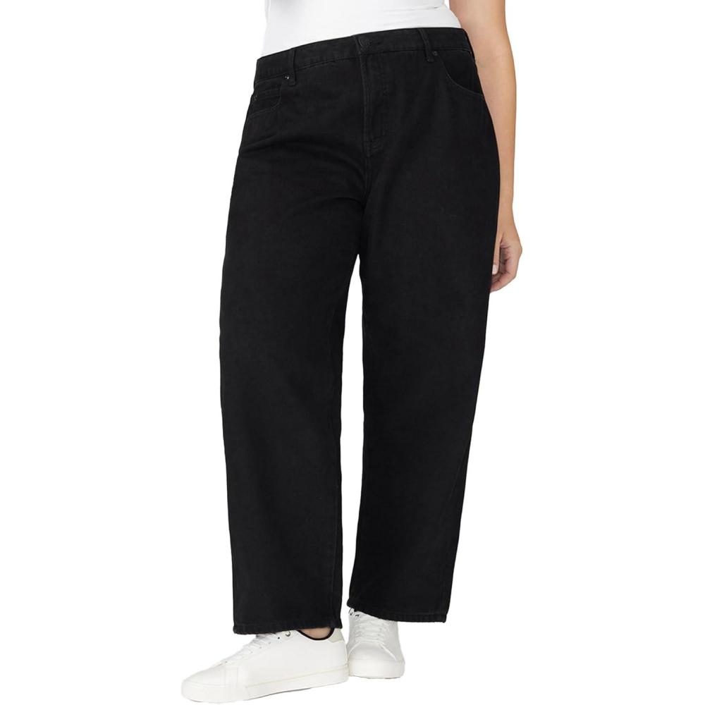 imageELOQUII Womens Plus Size The Loose Fit JeanVintage Black