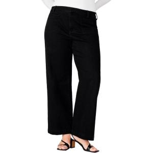 ELOQUII Women’s Plus Size Trouser Jean(Black Rinse)