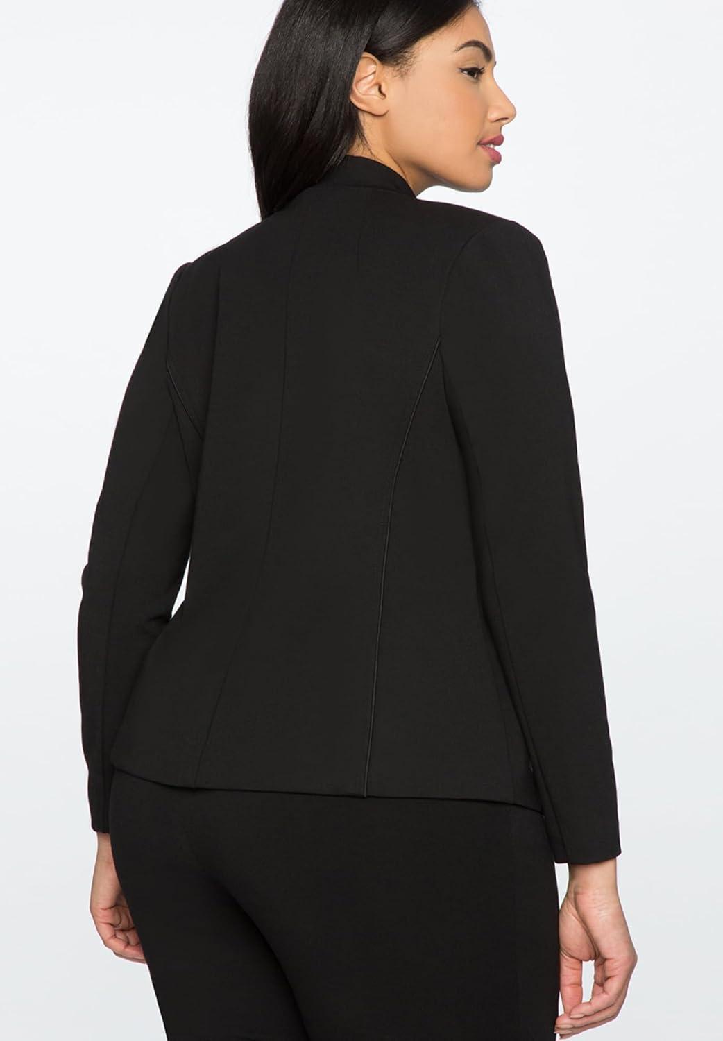 imageELOQUII Womens Plus Size The Ultimate Stretch One Button BlazerBlack
