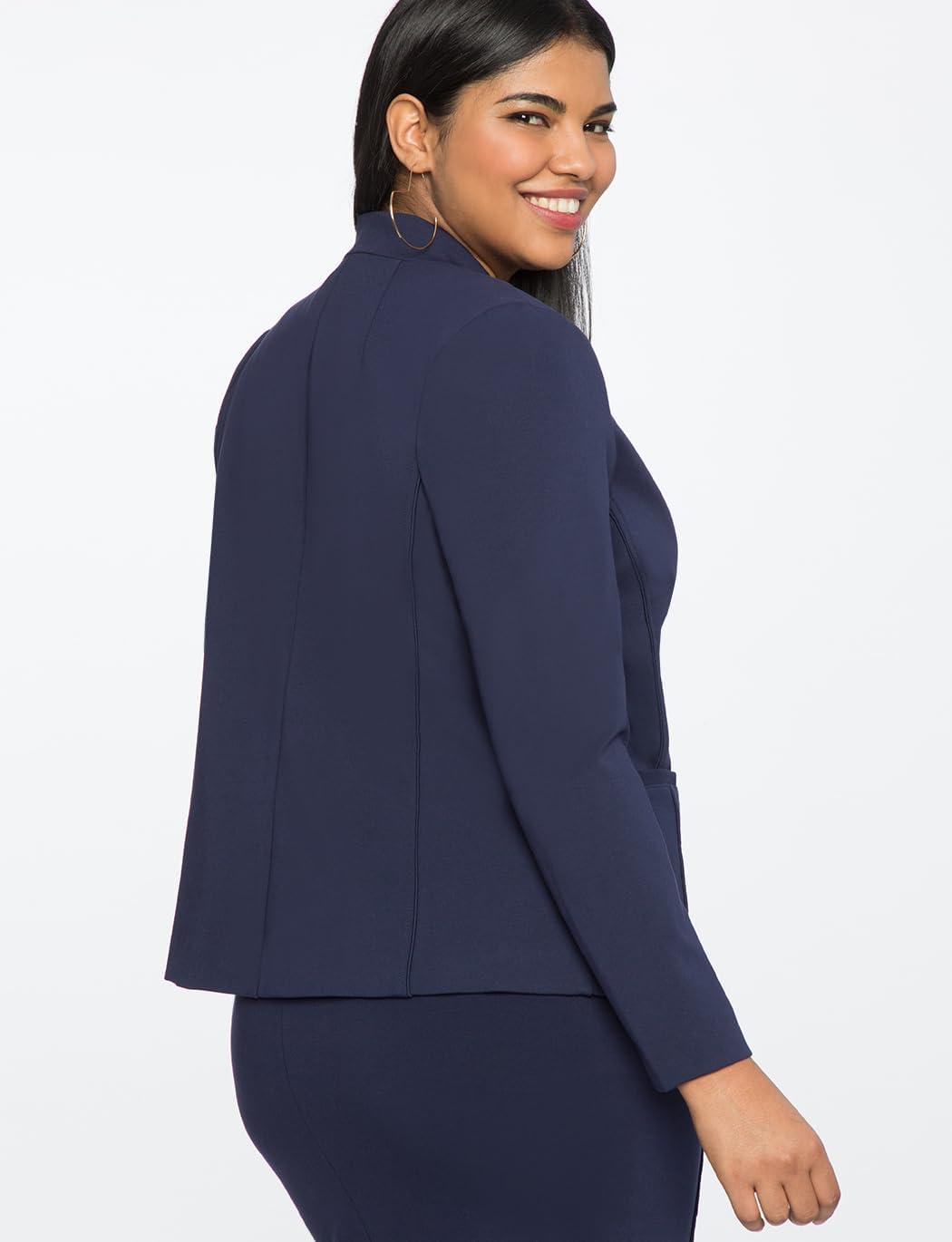 imageELOQUII Womens Plus Size The Ultimate Stretch One Button BlazerMaritime Blue