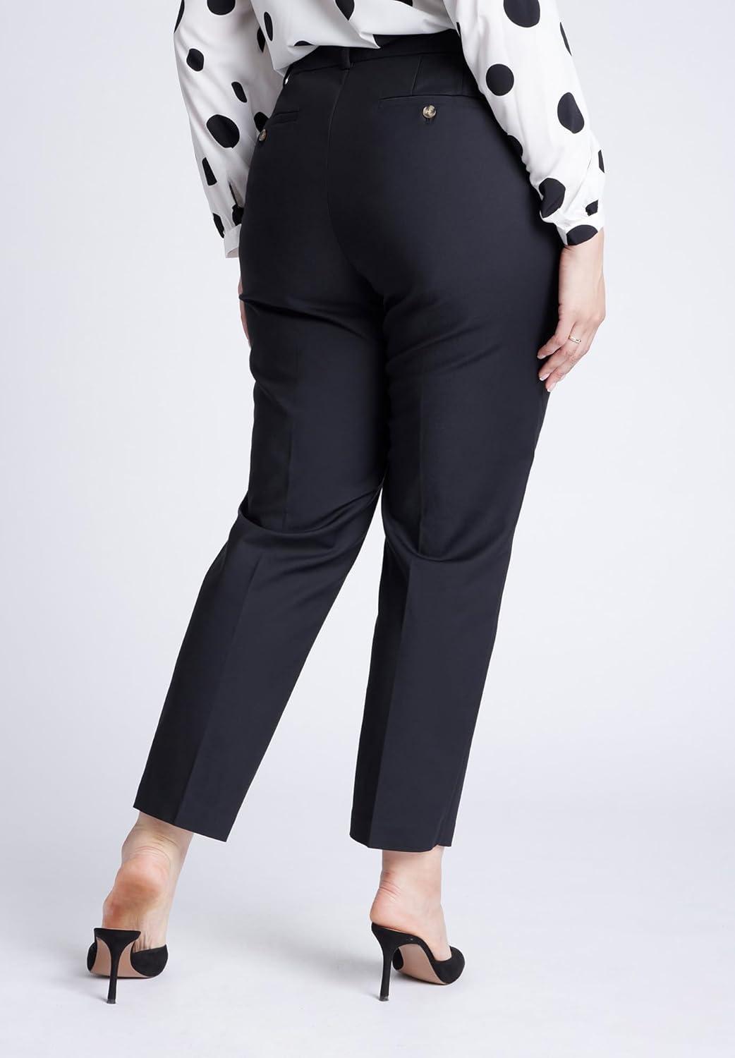imageELOQUII Kady Fit DoubleWeave PantBlack Onyx