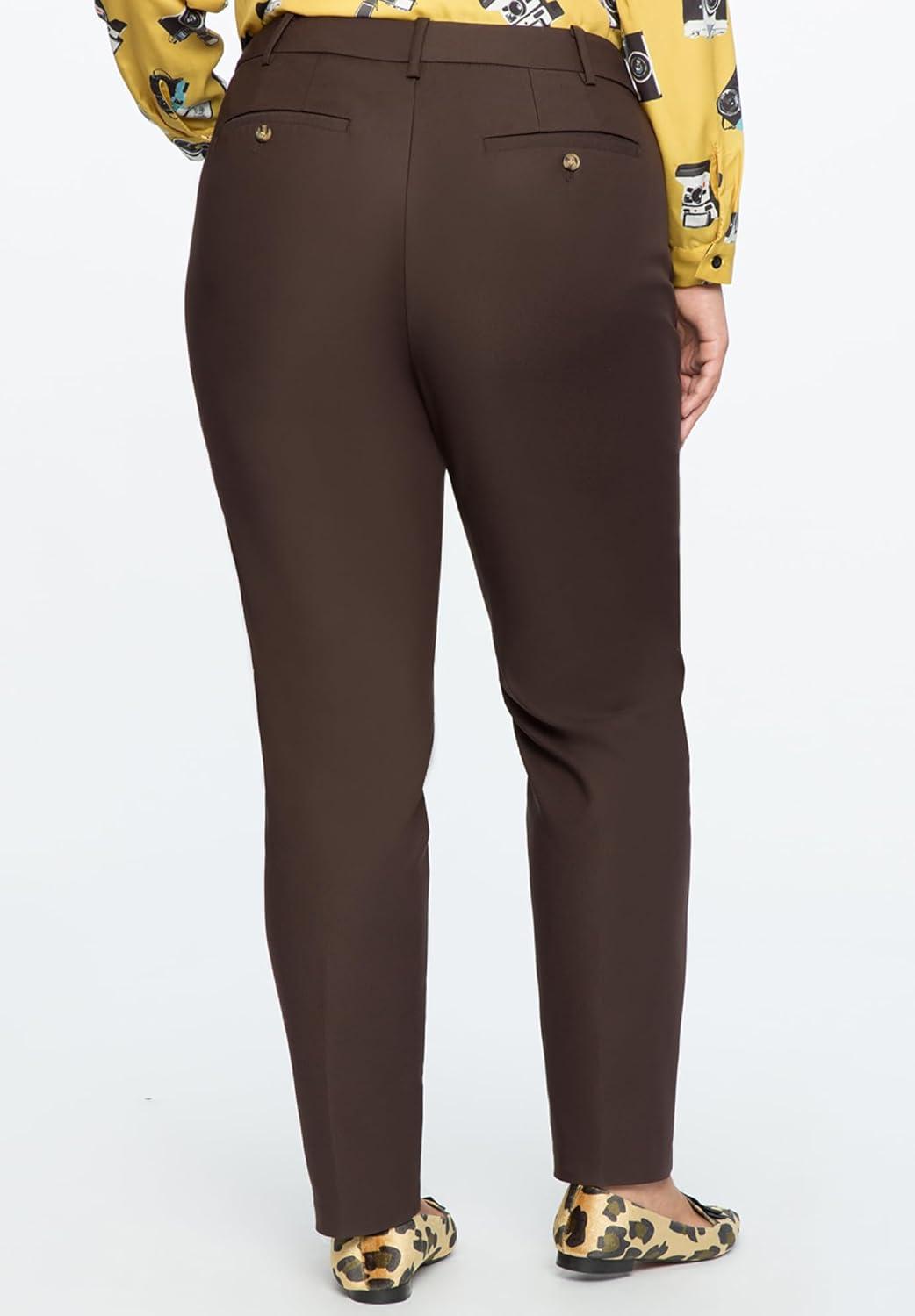 imageELOQUII Kady Fit DoubleWeave PantClassic Navy