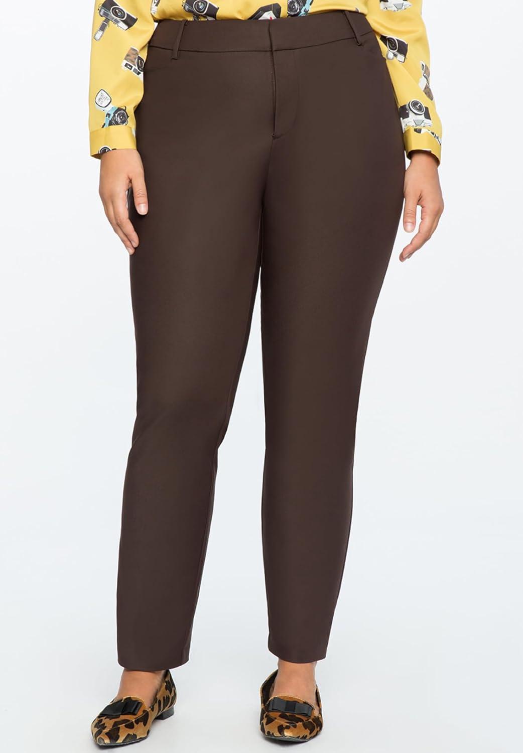 imageELOQUII Kady Fit DoubleWeave PantClassic Navy