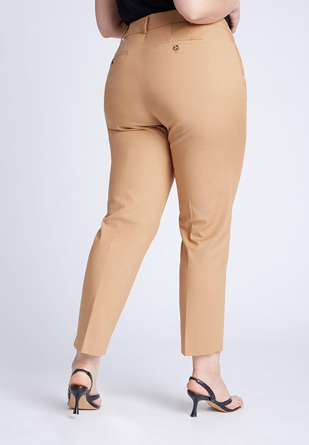 imageELOQUII Kady Fit DoubleWeave PantDune