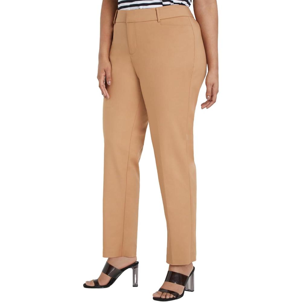 imageELOQUII Kady Fit DoubleWeave PantDune