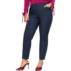 ELOQUII Kady Fit Double-Weave Pant(Classic Navy)