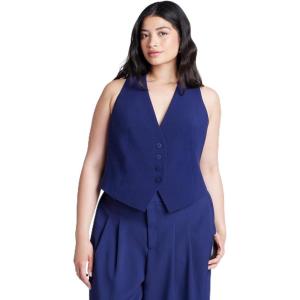 ELOQUII Women’s Plus Size The 365 Vest(Evening Blue)