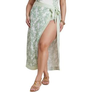ELOQUII Women’s Plus Size Midi Wrap Skirt(Braided Petals)