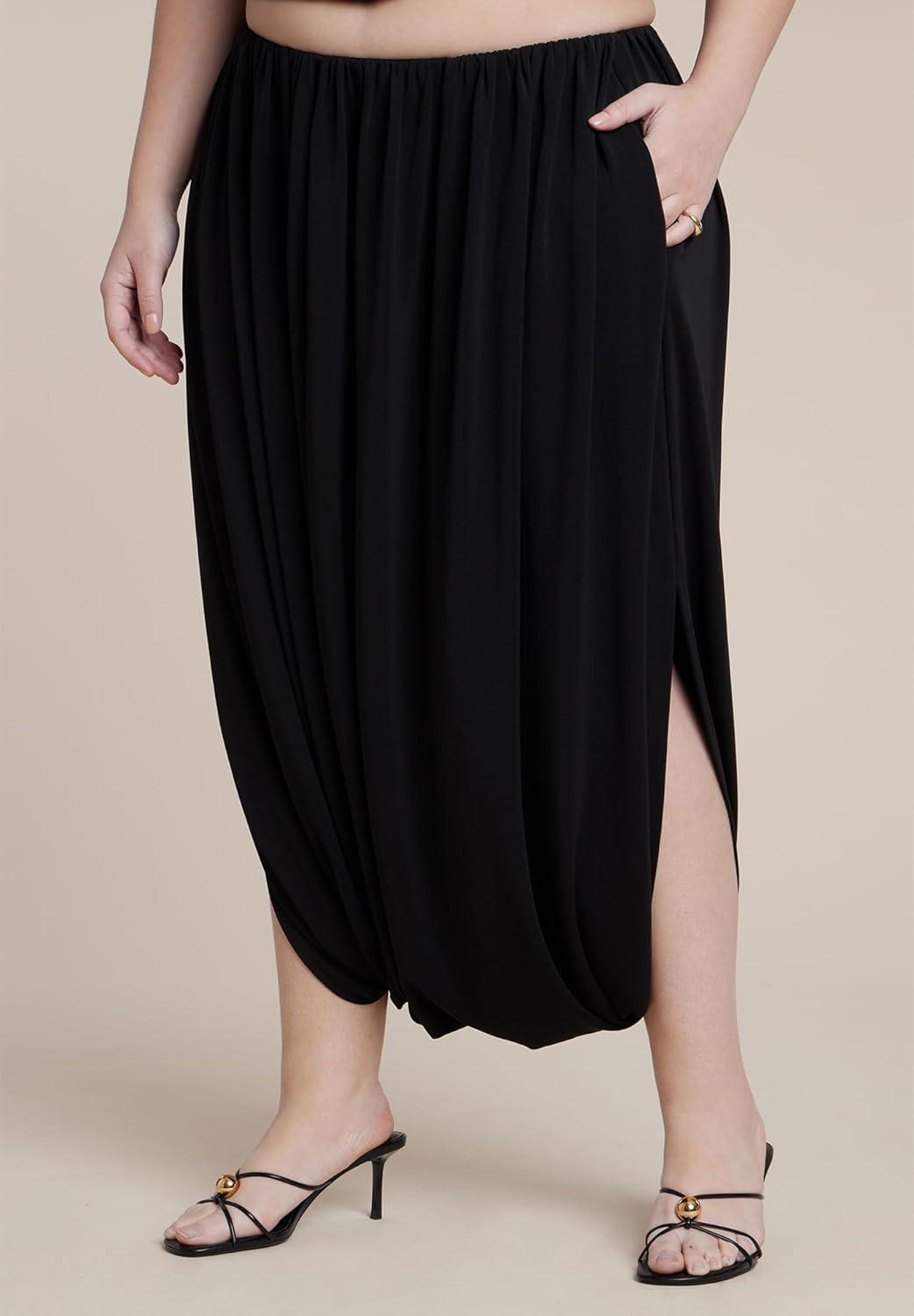 imageELOQUII Womens Plus Size Super Draped Pant