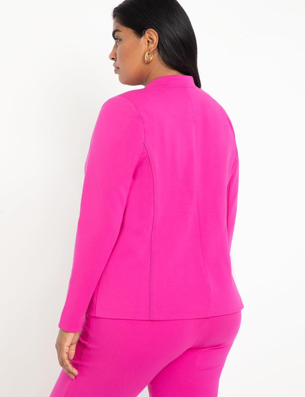 imageELOQUII Womens Plus Size The Ultimate Stretch OneButton BlazerBerry