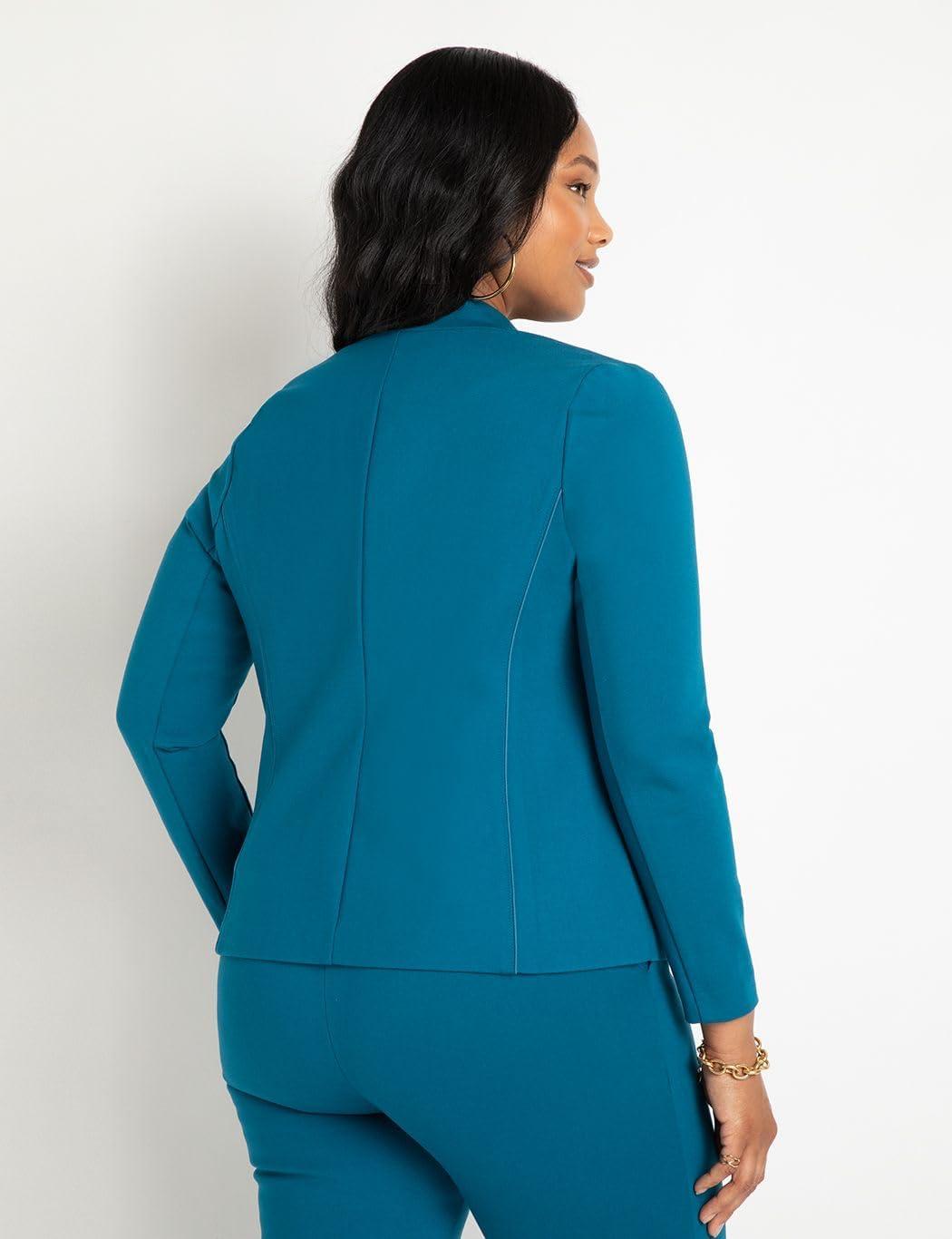 imageELOQUII Womens Plus Size The Ultimate Stretch OneButton BlazerBlack