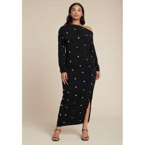 ELOQUII Women’s Plus Size Draped Hardware Fitted Dress