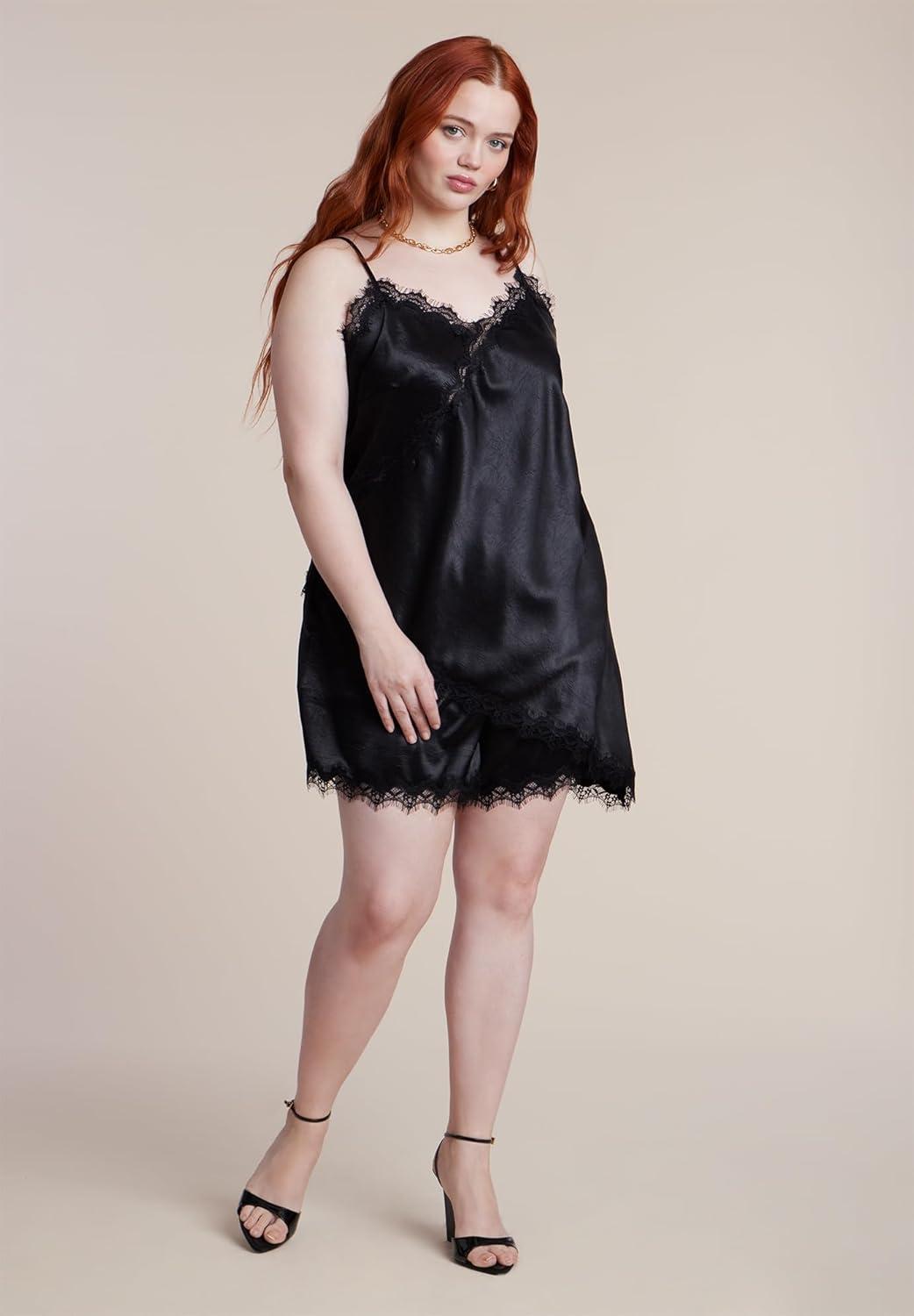 imageELOQUII Womens Plus Size Lace Insert Cami Top
