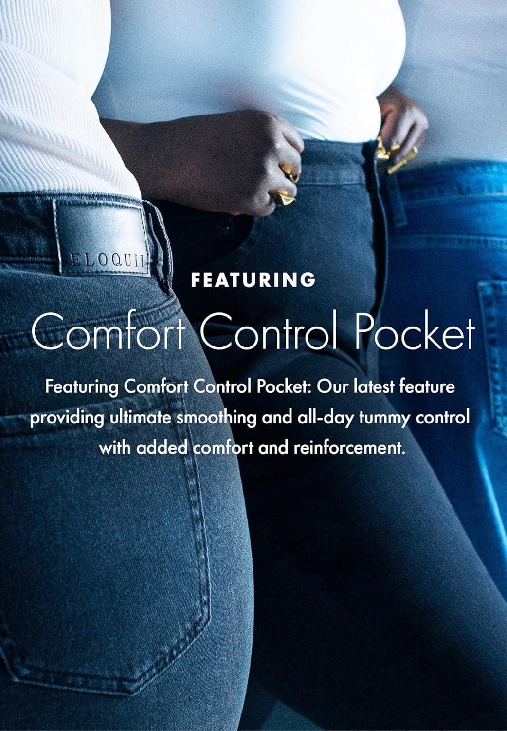 imageELOQUII Womens Plus Size The Flare Leg JeanMedium Wash Denim
