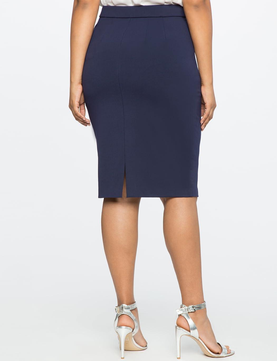 imageELOQUII Womens Plus Size The Ultimate Stretch Pencil SkirtMaritime Blue