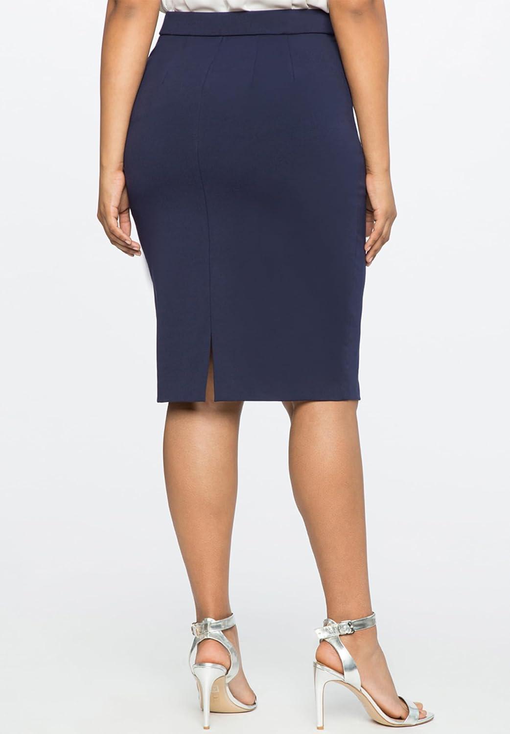 imageELOQUII Womens Plus Size The Ultimate Stretch Pencil SkirtMaritime Blue
