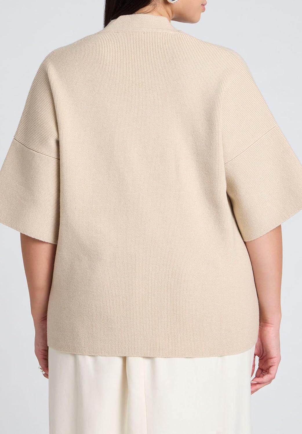 imageELOQUII Womens Plus Size Wide Sleeve SweaterCoco Mocha