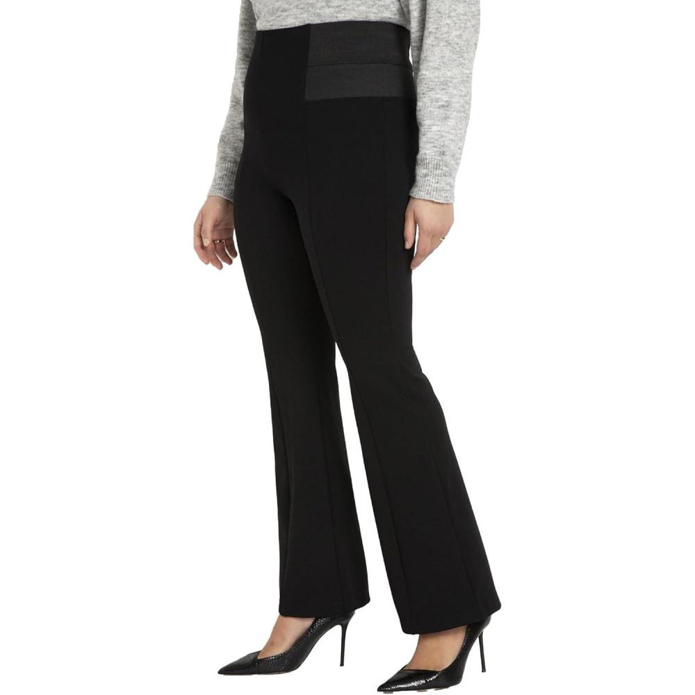 imageELOQUII Womens Plus Size Miracle Flawless Flare Leg PantTotally Black