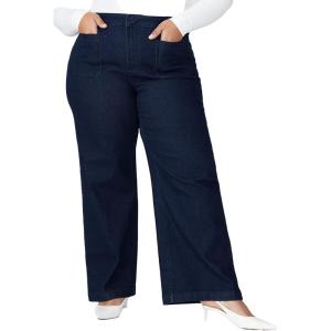 ELOQUII Women’s Plus Size The Trouser Jean(Indigo Rinse)