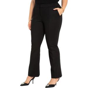ELOQUII Women’s Plus Size The Ultimate Stretch Flare Leg Pant(Black)
