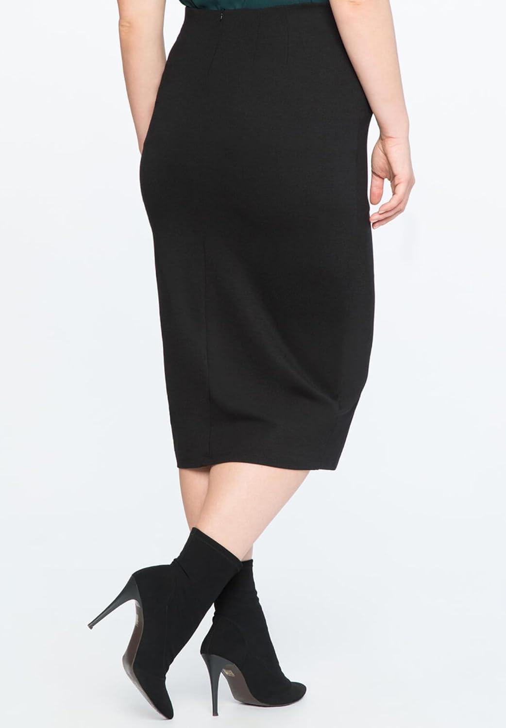 imageELOQUII Womens Plus Size Knit Column SkirtBlack
