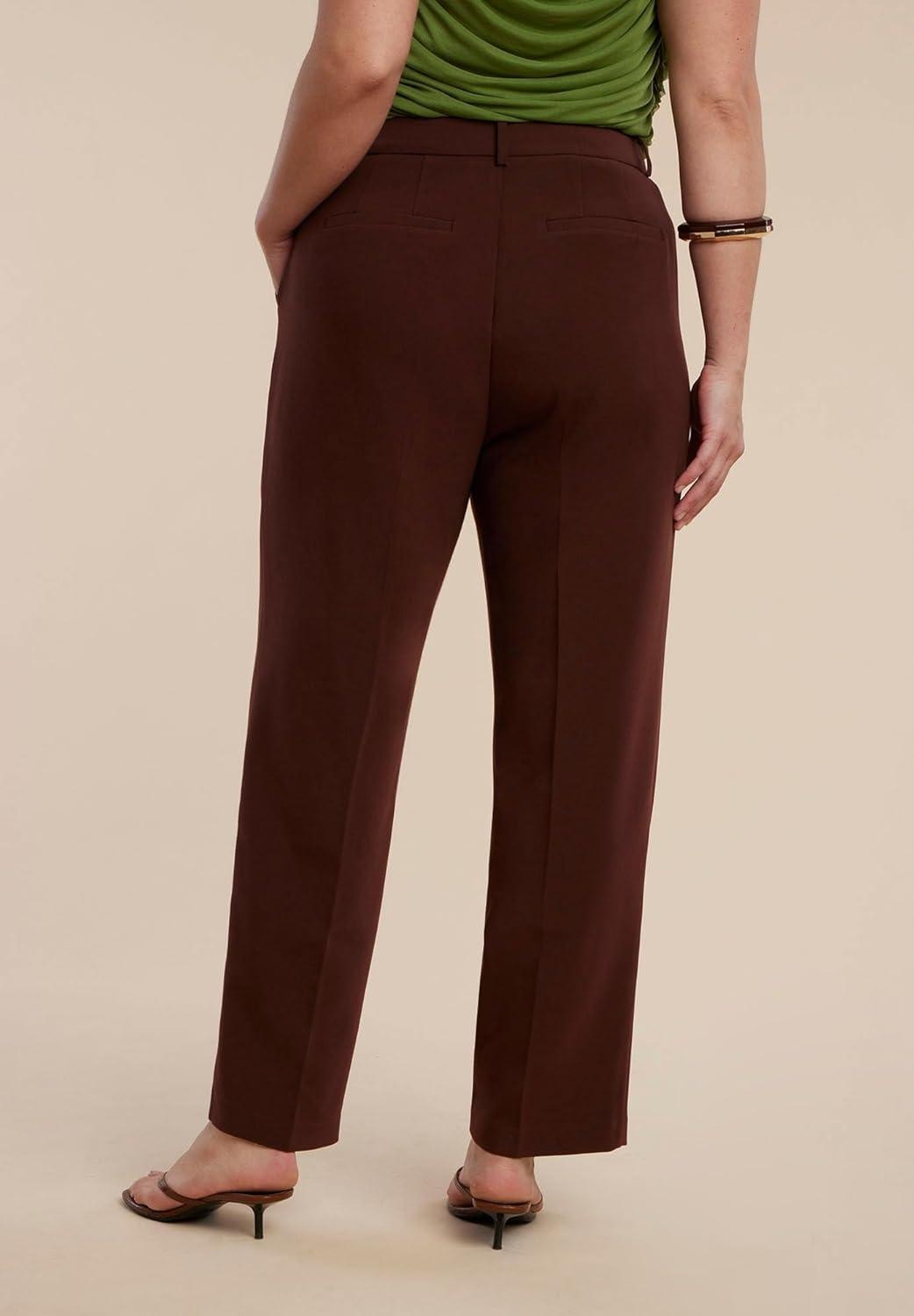 imageELOQUII Womens Plus Size The 365 Straight Leg PantChicory Coffee