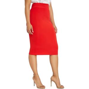 ELOQUII Women’s Plus Size Neoprene Pencil Skirt(Lollipop)