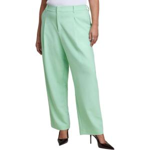 ELOQUII Women’s Plus Size Straight Leg Trouser(Green Ash)