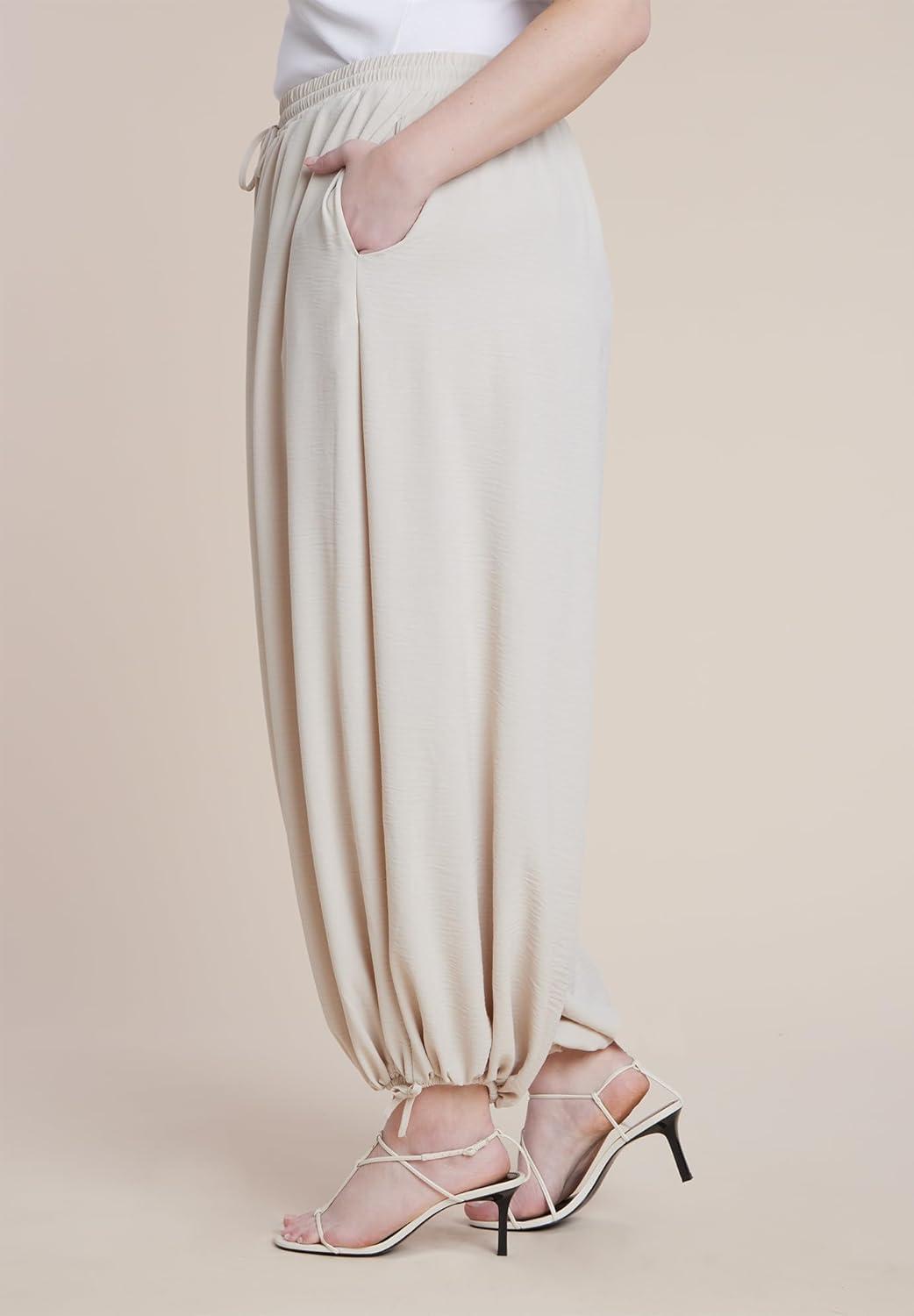 imageELOQUII Womens Plus Size Drawstring Balloon Pant