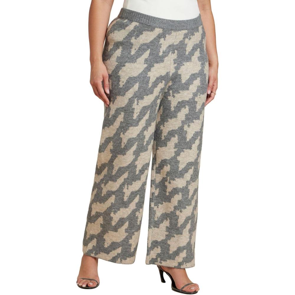 imageELOQUII Womens Plus Size Intarsia Sweater PantGeo Wave