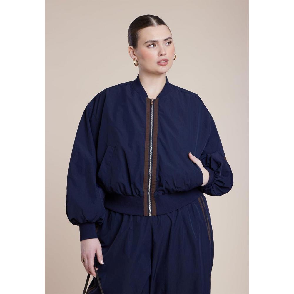 imageELOQUII Womens Plus Size Nylon Track Jacket