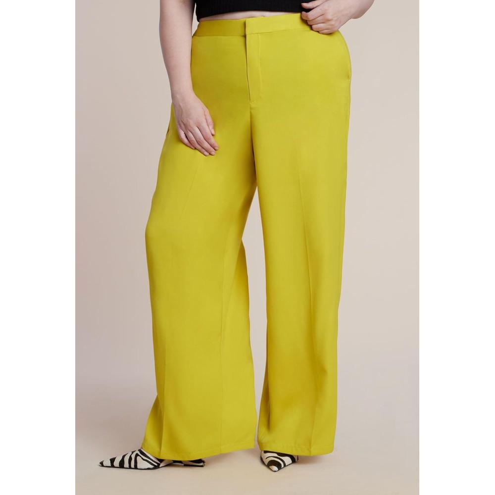 imageELOQUII Womens Plus Size Wide Leg TrouserWine