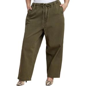 ELOQUII Women’s Plus Size Adjustable Drawstring Casual Pant(Winter Moss)