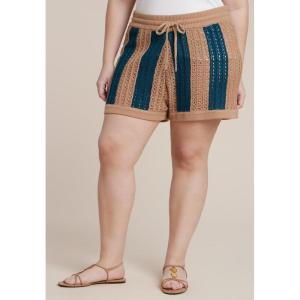 ELOQUII Women’s Plus Size Crochet Knit Short