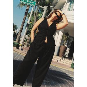 ELOQUII Women’s Plus Size Drawstring Wide Leg Linen Pant