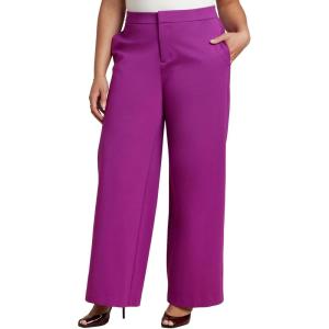 ELOQUII Women’s Plus Size Tall The Ultimate Stretch Wide Leg Work Pant(Hollyhock)