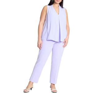 ELOQUII Women’s Plus Size The 365 Semi Stretch Slim Leg Pant(Lavender)