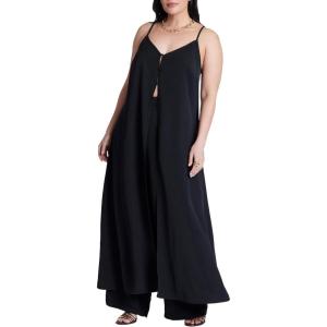 ELOQUII Women’s Plus Size Wide Leg Trouser(Black Onyx)