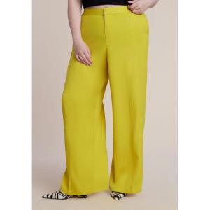 ELOQUII Women’s Plus Size Wide Leg Trouser(Wine)