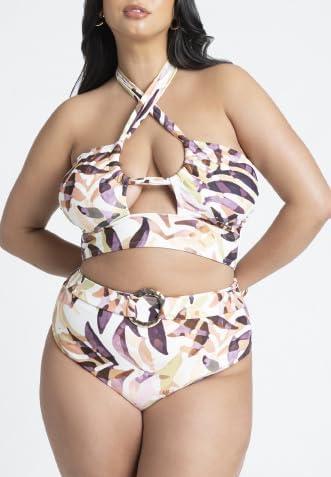 imageELOQUII Womens Plus Size Belted Bikini Bottom