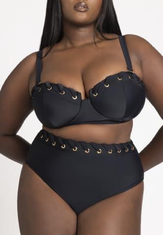 imageELOQUII Womens Plus Size Grommet Detail Bikini Bottom
