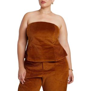 ELOQUII Women’s Plus Size Corduroy Peplum Bustier