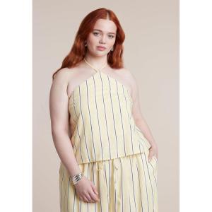 ELOQUII Women’s Plus Size Linen Halter Top