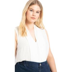 ELOQUII Women’s Plus Size The Ultimate Layering Tank(Soft White)