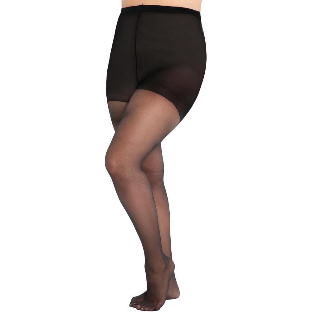 imageELOQUII Womens Plus Size Sheer TightsBlack