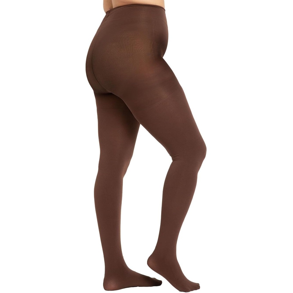 imageELOQUII Womens Plus Size Premium Opaque TightsChocolate Truffle
